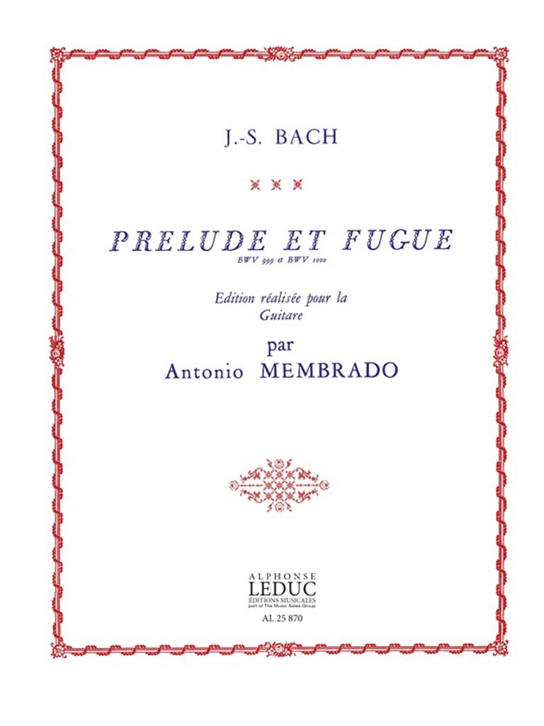 Prelude Et Fugue Bwv 999/1000